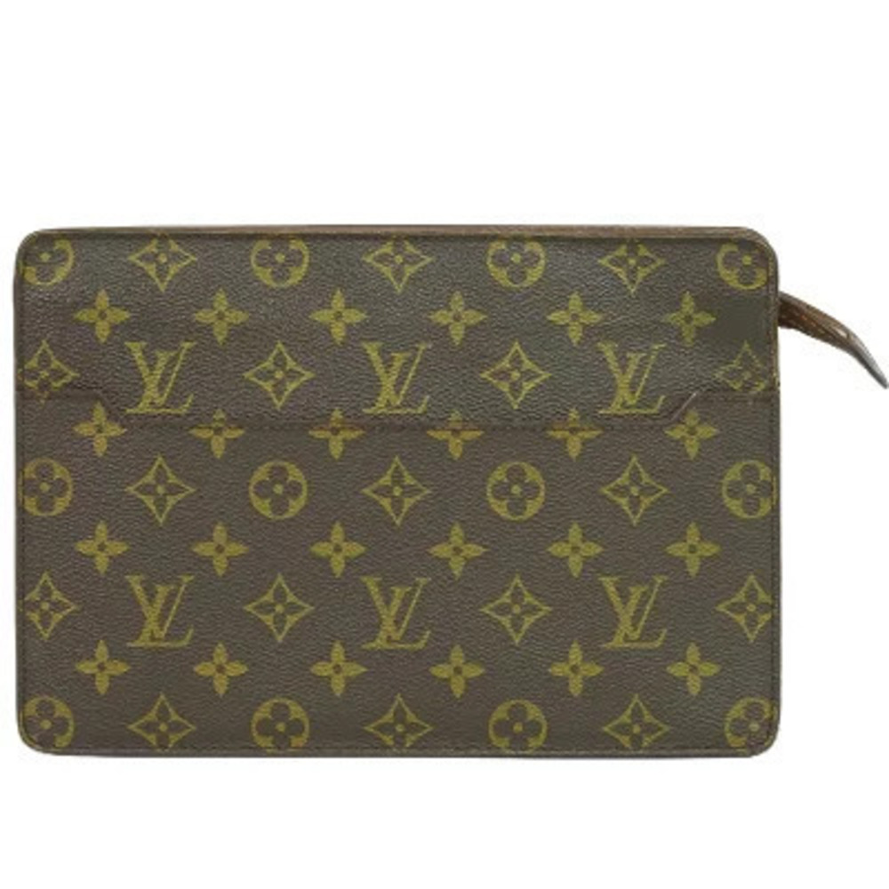 Louis Vuitton LV Pochette Homme Monogram Pouch Shoulder Bag Canvas Brown
